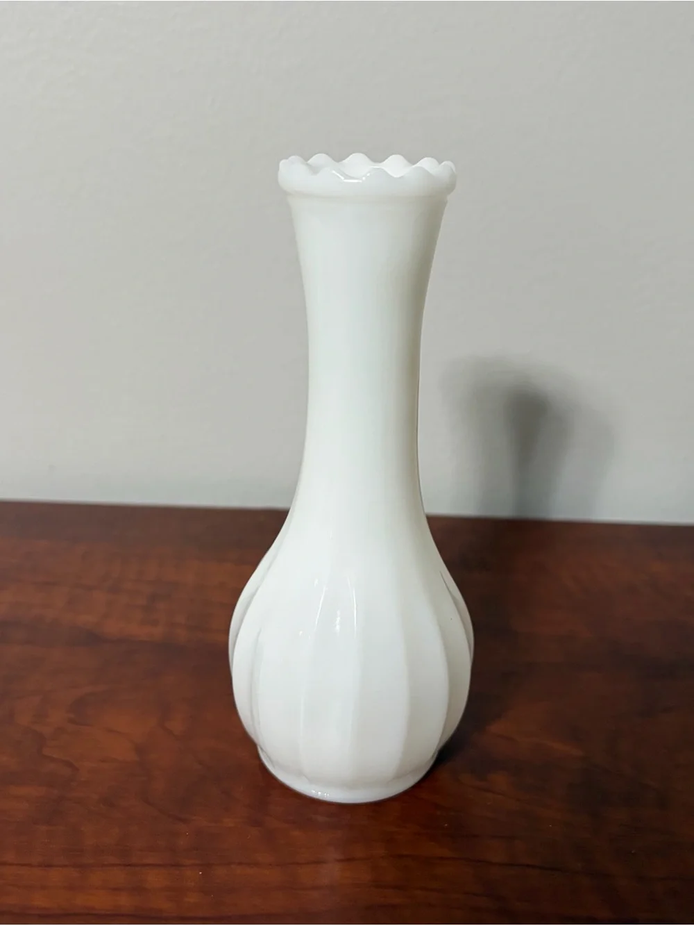 White Milk Glass Bud Vase